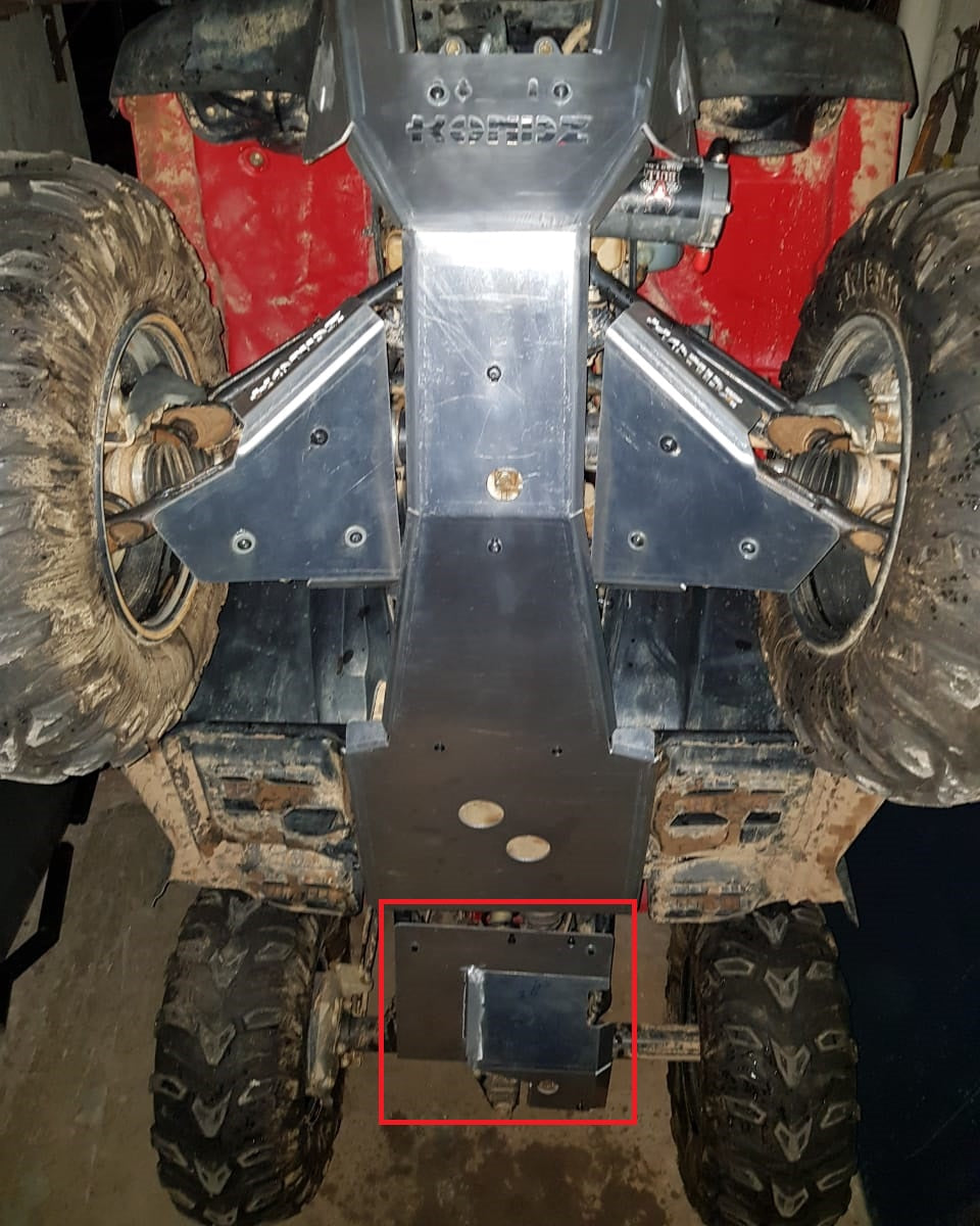 PEÇA TRASEIRA DO SKID PLATE HONDA FOUTRAX 420 2014 EM DIANTE