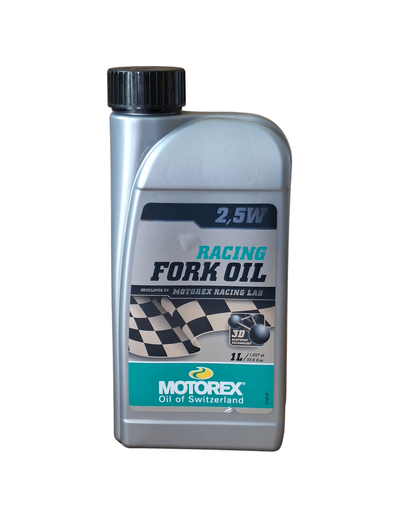 ÓLEO DE SUSPENSÃO MOTOREX 2.5W RACING FORK OIL SINTÉTICO 1L