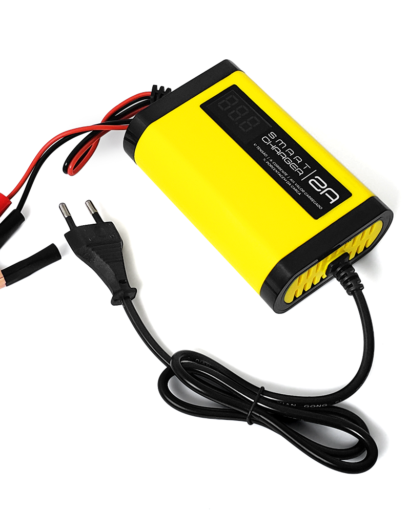 CARREGADOR DE BATERIA AUTOMOTIVO SMART CHARGER 2AH BIVOLT 12V 35W