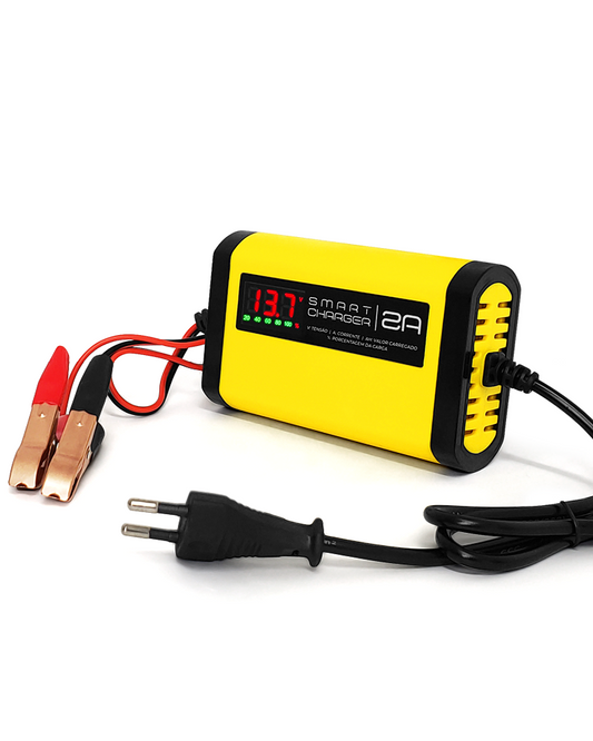 CARREGADOR DE BATERIA AUTOMOTIVO SMART CHARGER 2AH BIVOLT 12V 35W