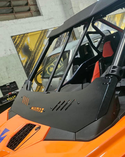 MEIO PARA-BRISA EM ALUMINIO COM GAVETA DE VENTILAÇÂO PARA POLARIS PRO S / PRO R / TURBO R