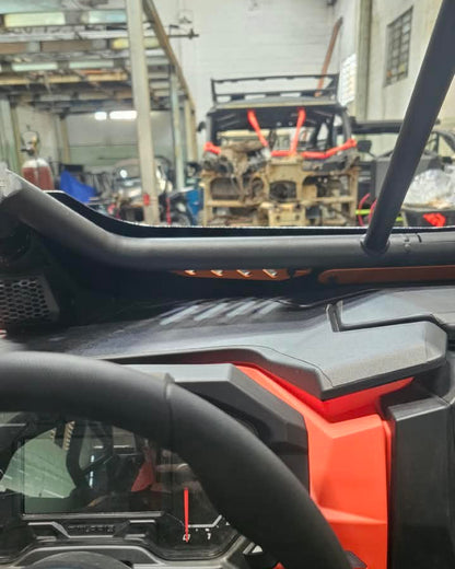 MEIO PARA-BRISA EM ALUMINIO COM GAVETA DE VENTILAÇÂO PARA POLARIS PRO S / PRO R / TURBO R